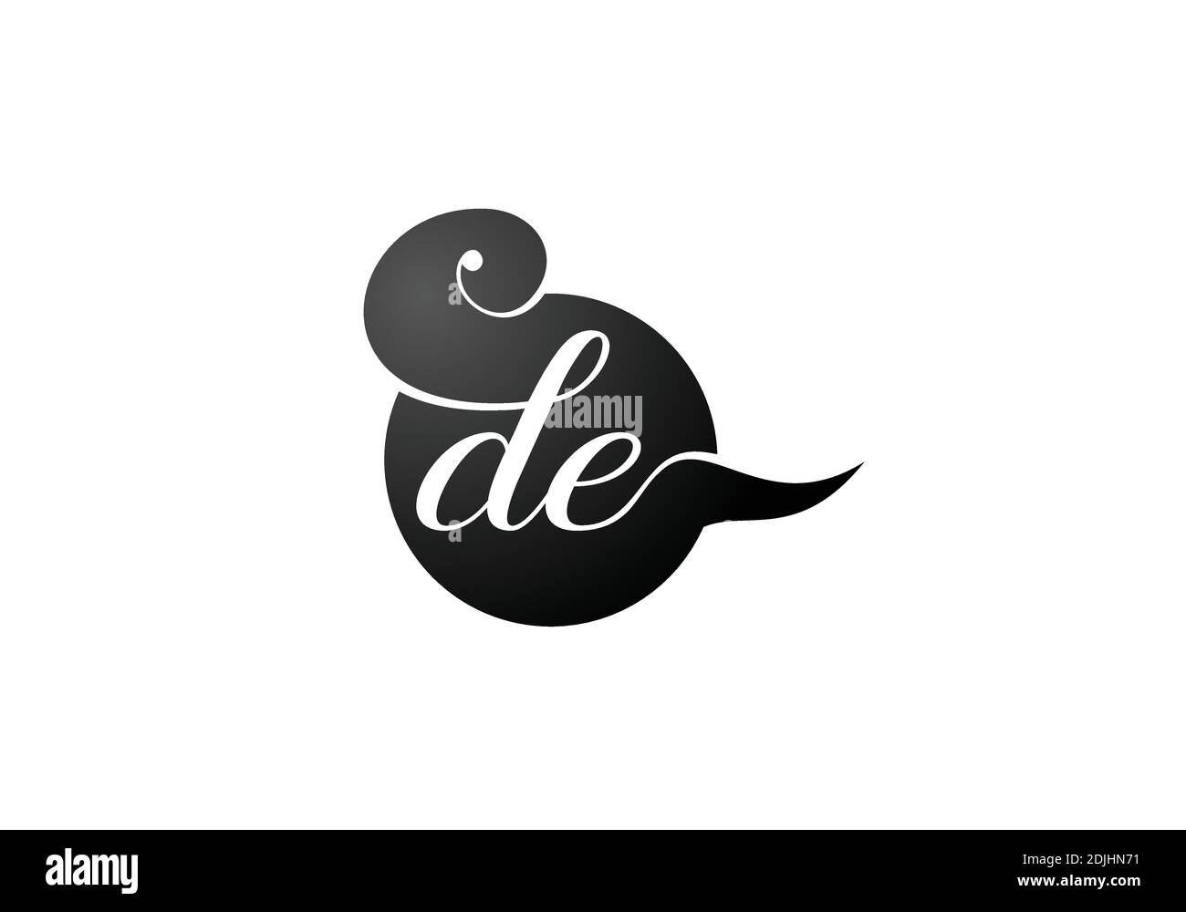 D E symbole de lettre. Modèle de scénario de logo D E initial. Logo monogramme Illustration de Vecteur