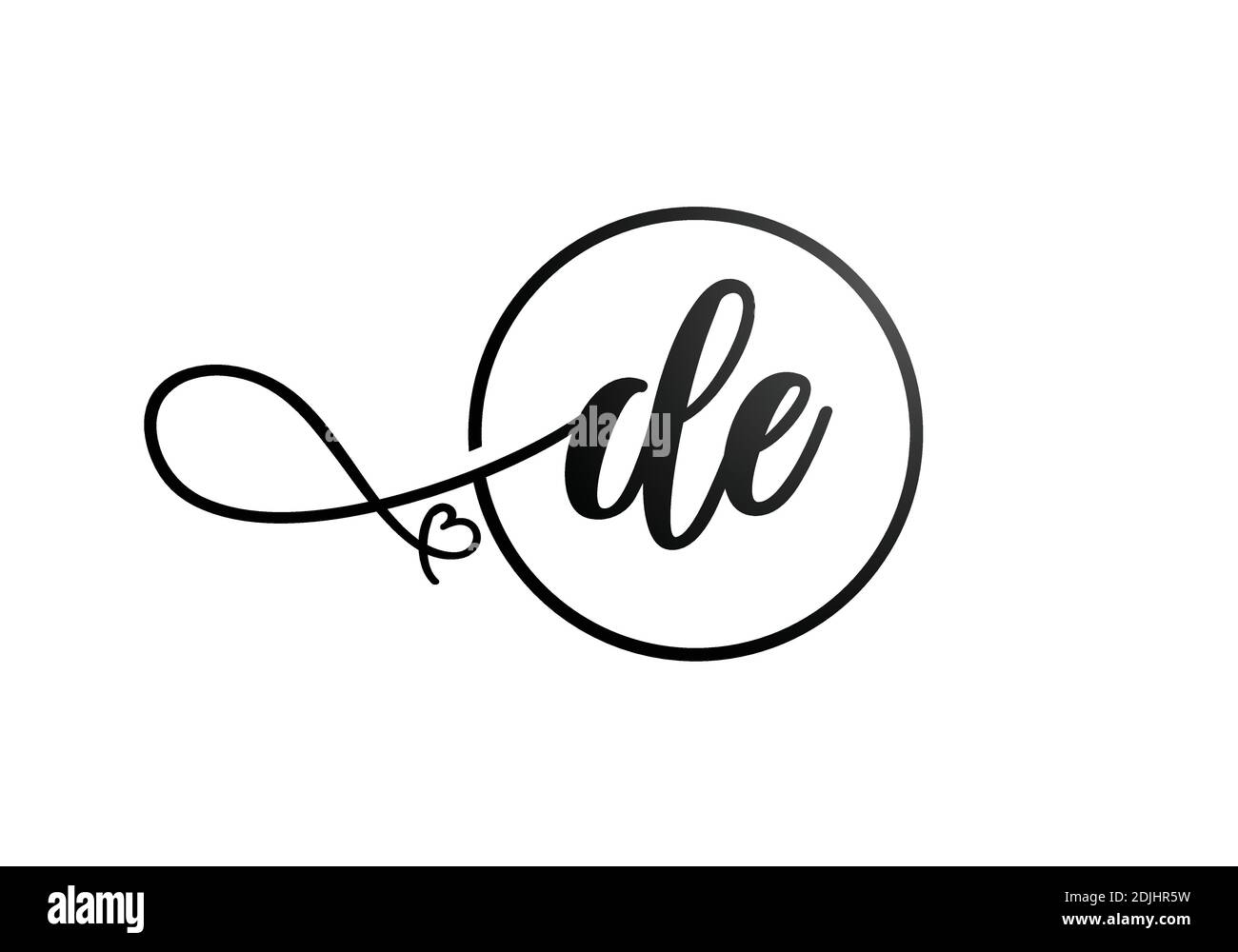 D E symbole de lettre. Modèle de scénario de logo D E initial. Logo monogramme Illustration de Vecteur