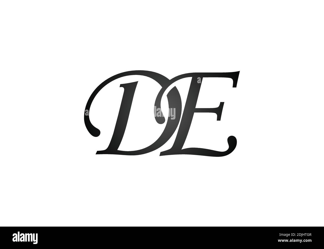 D E symbole de lettre. Modèle de scénario de logo D E initial. Logo monogramme Illustration de Vecteur