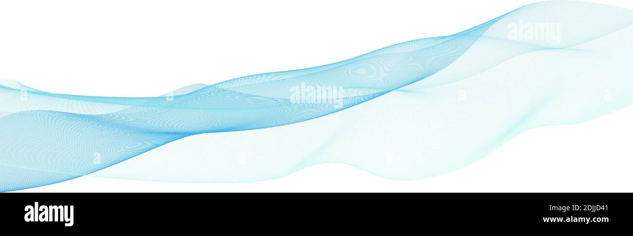 Lumière abstraite mélange vague du bleu à la menthe à travers turquoise pâle sur fond blanc. Motif graphique vectoriel subtil Illustration de Vecteur