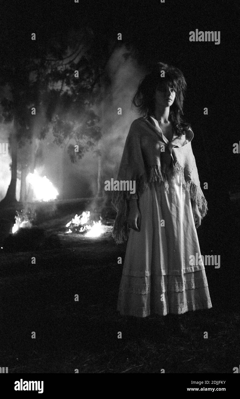 Robin Gibb faisant la vidéo pour sa version unique 'Juliet' 03/1983 Banque D'Images