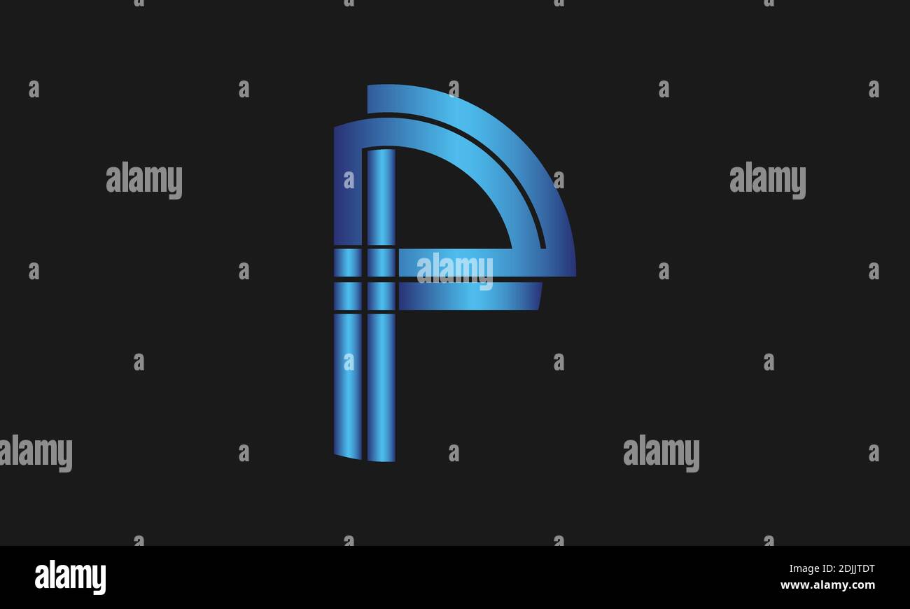 P P lettre logo Design avec la typographie moderne et créative et le logo monogramme. Lettre initiale P logo. Illustration de Vecteur