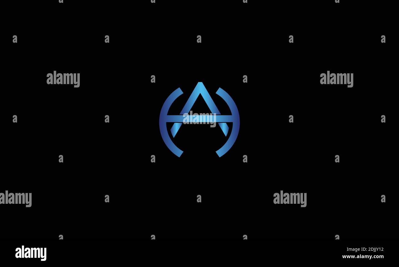 A, H, AH, HA lettre avec logo Crown modèle dessin d'illustration d'icône vectorielle. Illustration de Vecteur