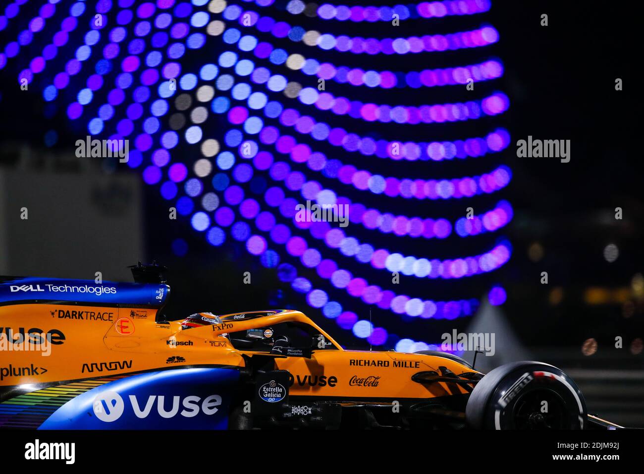 55 SAINZ Carlos (spa), McLaren Renault F1 MCL35, action pendant la Formule 1 Etihad Airways Grand Prix 2020, du 11 au 13 décembre 2020 sur le circuit Yas Marina, à Abu Dhabi - photo Florent Gooden / DPPI / LM Banque D'Images