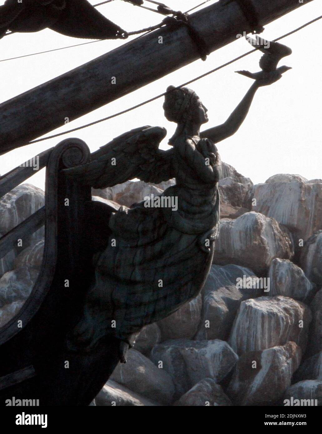 Exclusif !! Pirates des Caraïbes tournage à Redondo Beach, ca. Les fans ont pris le sommet de la falaise pour regarder la suite filmée loin de la côte. 8/26/06 Banque D'Images