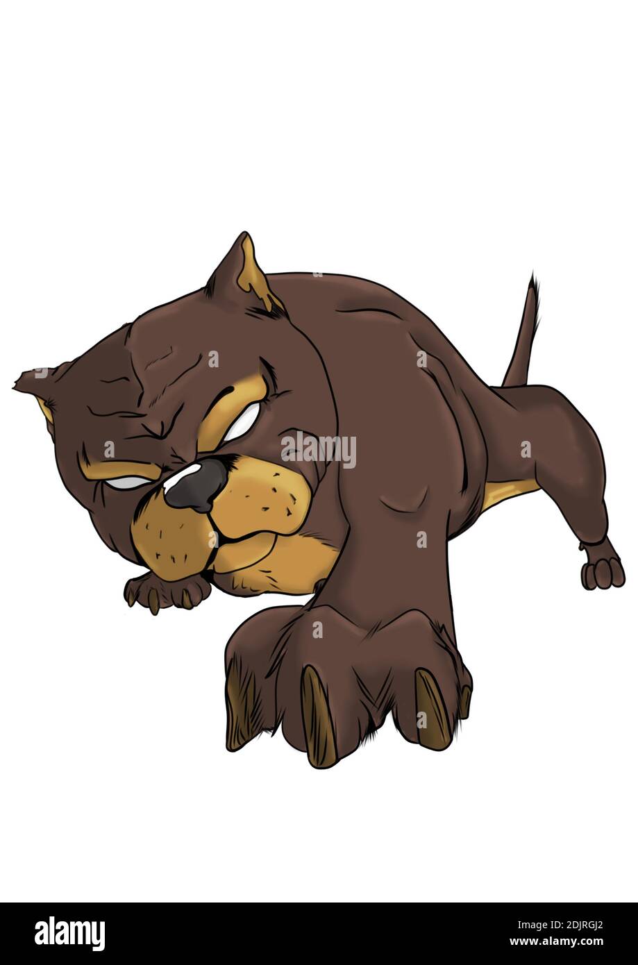Illustration du chien américain de race Bully Banque D'Images