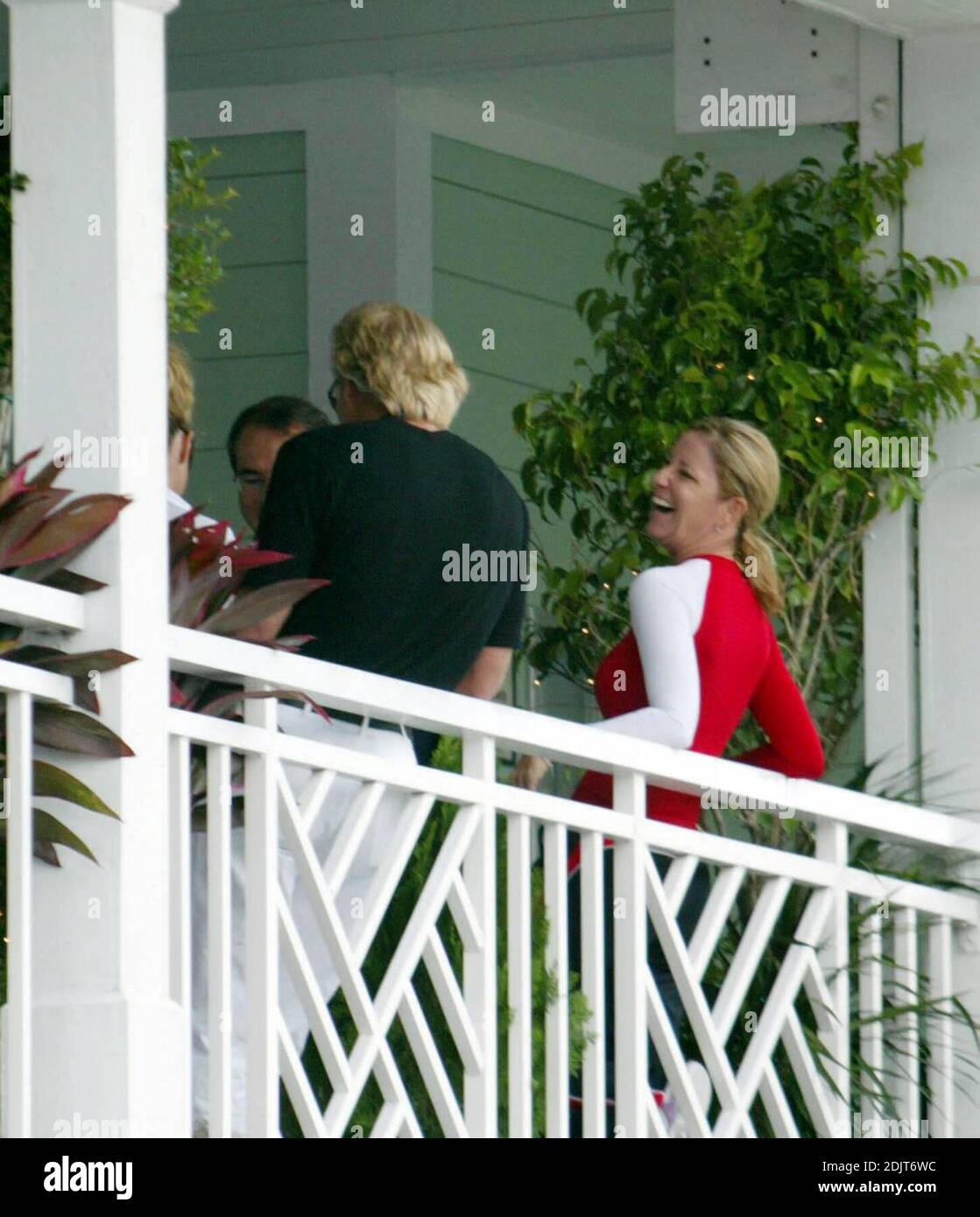 Chris Evert et Greg Norman se réunissent au pavillon du Chris Evert/Raymond James Pro-Celebrity tennis Classic, Delray Beach, Floride. 11/06/06 Banque D'Images