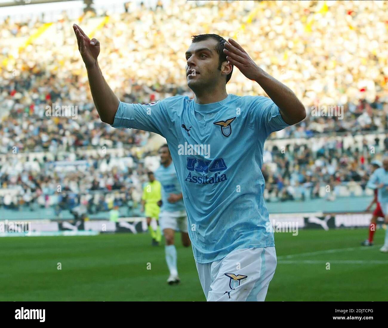 Italian Soccer S.S. Lazio-Ascoli, saison 2006-2007 au stade olympique. Rome, Italie 11/26/2006. Banque D'Images