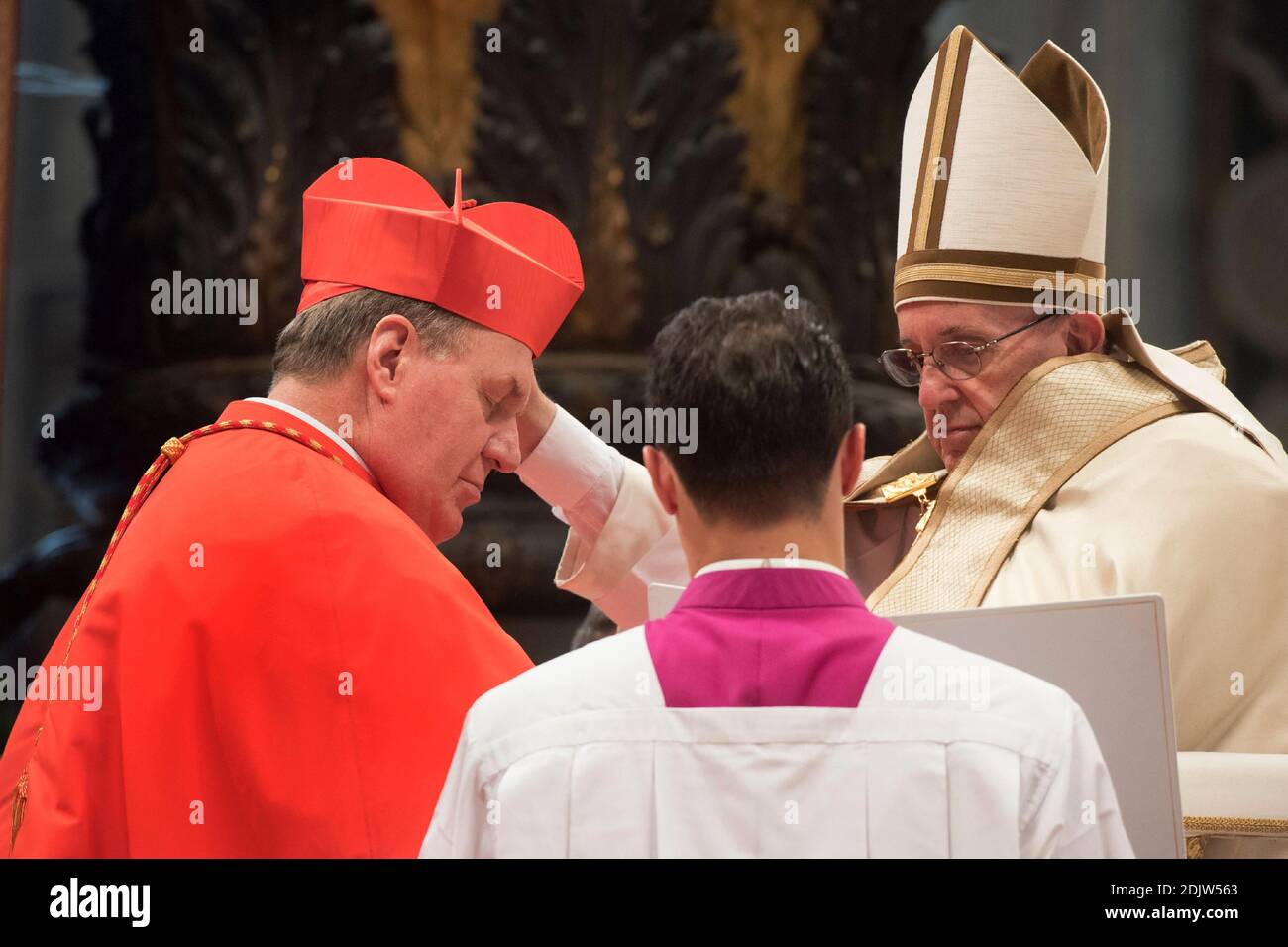 Le pape François nomme le nouveau cardinal Joseph William TOBIN des États-Unis, lors d'un consistoire public ordinaire dans la basilique Saint-Pierre au Vatican, le 19 novembre 2016. Le pape François a créé 17 nouveaux cardinaux. Photo par ABACAPRESS.COM Banque D'Images Le pape François nomme le nouveau cardinal Joseph William TOBIN des États-Unis, lors d'un consistoire public ordinaire dans la basilique Saint-Pierre au Vatican, le 19 novembre 2016. Le pape François a créé 17 nouveaux cardinaux. Photo par ABACAPRESS.COM Banque D'Images
