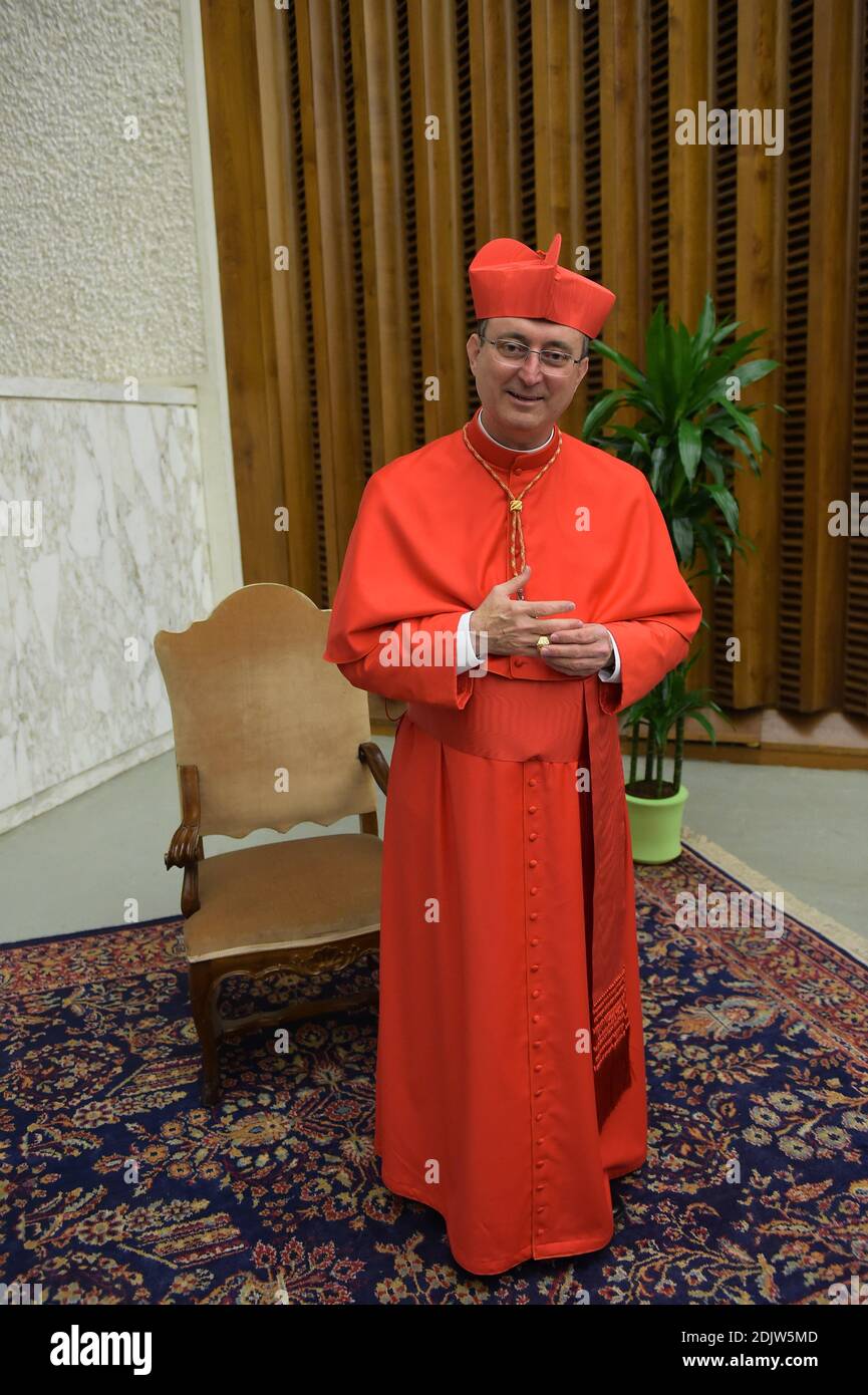 Le cardinal nouvellement élevé Sergio DA ROCHA du Brésil assiste à une visite de courtoisie à la suite d'un consistoire le 19 novembre 2016 à la salle d'audience de Paul VI au Vatican. Le pape François a créé 17 nouveaux cardinaux du monde entier. Photo par Eric Vandeville/ABACAPRESS.COM Banque D'Images Le cardinal nouvellement élevé Sergio DA ROCHA du Brésil assiste à une visite de courtoisie à la suite d'un consistoire le 19 novembre 2016 à la salle d'audience de Paul VI au Vatican. Le pape François a créé 17 nouveaux cardinaux du monde entier. Photo par Eric Vandeville/ABACAPRESS.COM Banque D'Images