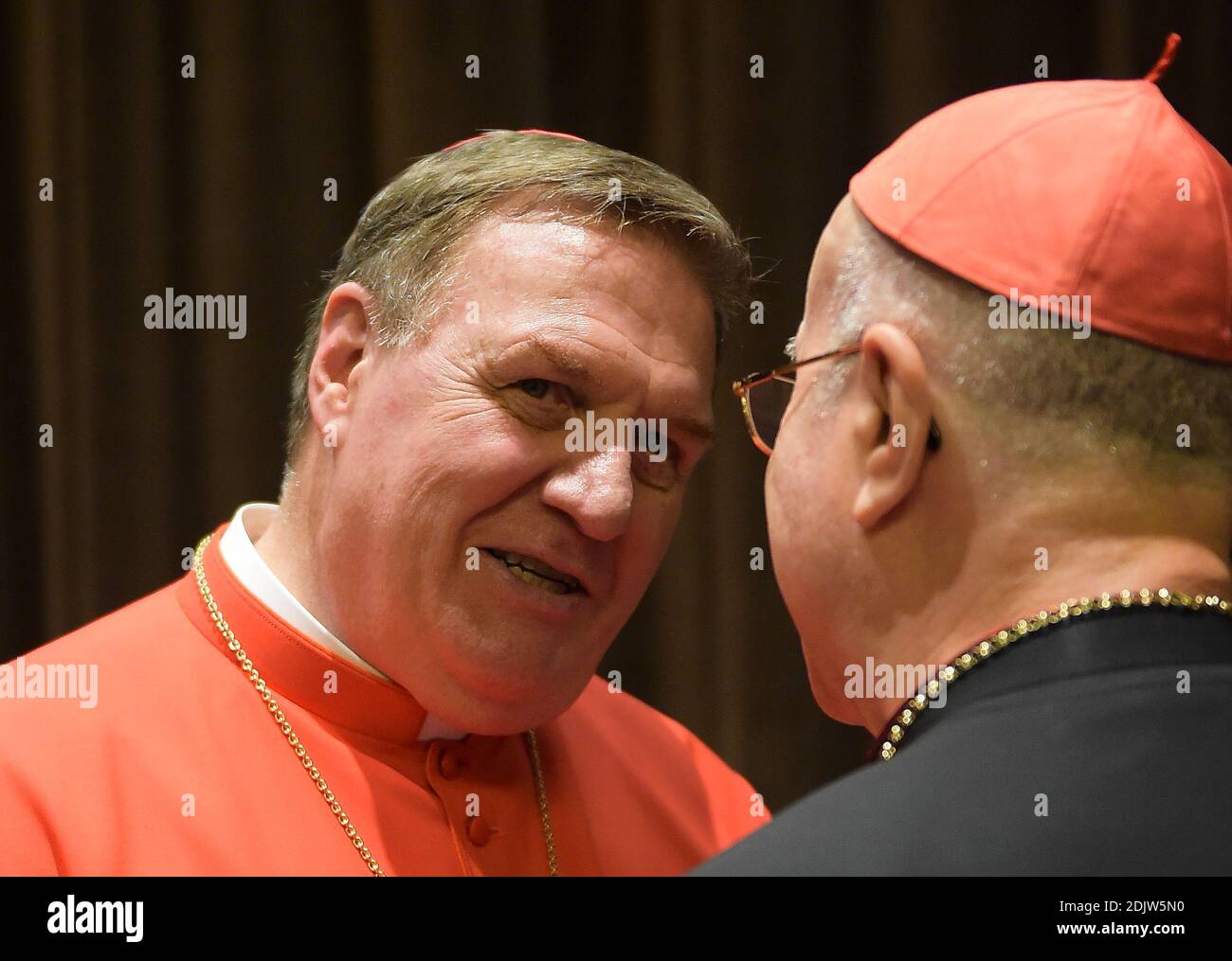 Le cardinal nouvellement élevé Joseph William TOBIN des États-Unis assiste à une visite de courtoisie à la suite d'un consistoire le 19 novembre 2016 à la salle d'audience Paul VI au Vatican. Le pape François a créé 17 nouveaux cardinaux du monde entier. Photo par Eric Vandeville/ABACAPRESS.COM Banque D'Images Le cardinal nouvellement élevé Joseph William TOBIN des États-Unis assiste à une visite de courtoisie à la suite d'un consistoire le 19 novembre 2016 à la salle d'audience Paul VI au Vatican. Le pape François a créé 17 nouveaux cardinaux du monde entier. Photo par Eric Vandeville/ABACAPRESS.COM Banque D'Images