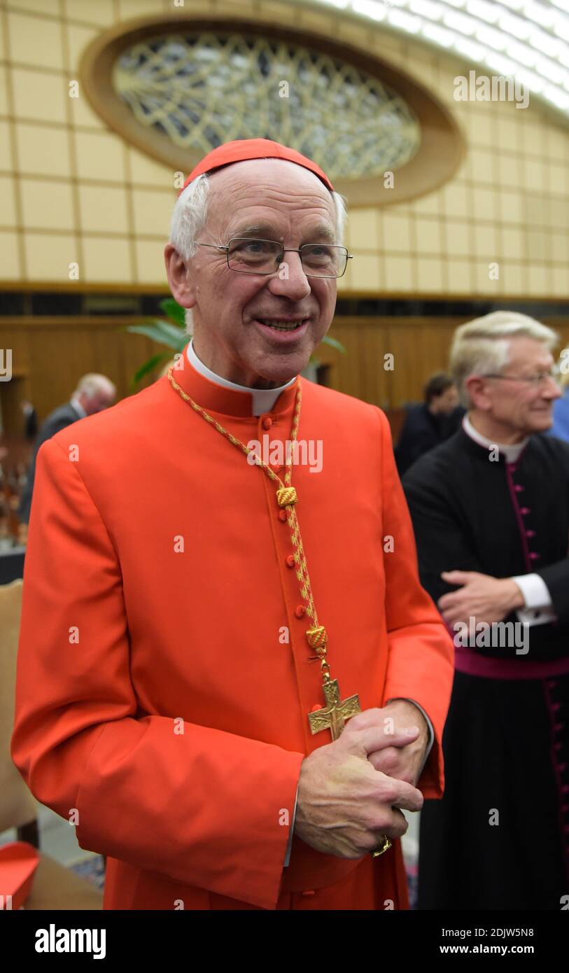 Le cardinal nouvellement élevé Jozef DE KESEL de Belgique assiste à une visite de courtoisie à la suite d'un consistoire le 19 novembre 2016 à la salle d'audience Paul VI au Vatican. Le pape François a créé 17 nouveaux cardinaux du monde entier. Photo par Eric Vandeville/ABACAPRESS.COM Banque D'Images Le cardinal nouvellement élevé Jozef DE KESEL de Belgique assiste à une visite de courtoisie à la suite d'un consistoire le 19 novembre 2016 à la salle d'audience Paul VI au Vatican. Le pape François a créé 17 nouveaux cardinaux du monde entier. Photo par Eric Vandeville/ABACAPRESS.COM Banque D'Images