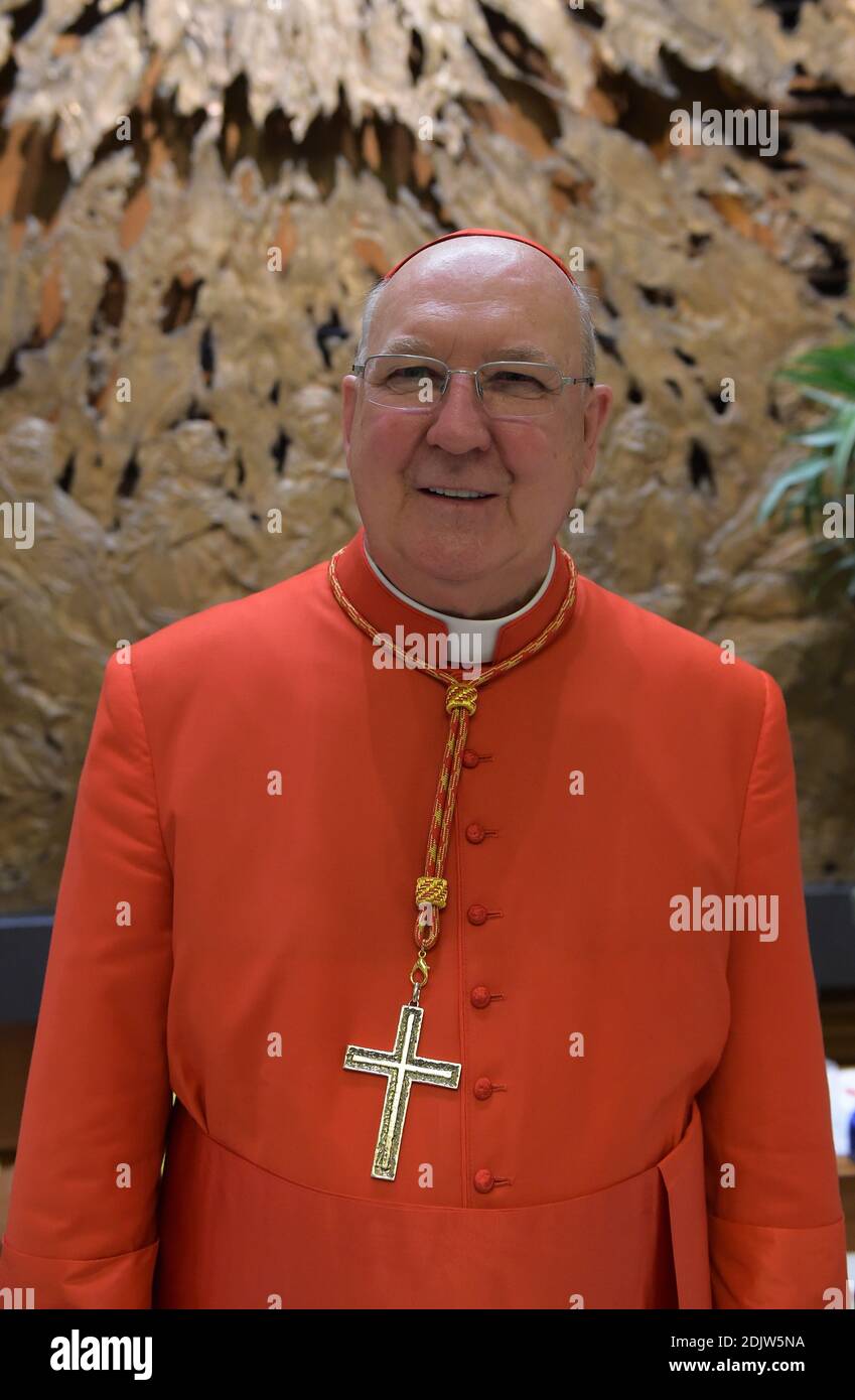 Le cardinal nouvellement élevé Kevin Joseph Farrell (États-Unis) assiste à une visite de courtoisie à la suite d'un consistoire le 19 novembre 2016 à la salle d'audience Paul VI au Vatican. Le pape François a créé 17 nouveaux cardinaux du monde entier. Photo par Eric Vandeville/ABACAPRESS.COM Banque D'Images Le cardinal nouvellement élevé Kevin Joseph Farrell (États-Unis) assiste à une visite de courtoisie à la suite d'un consistoire le 19 novembre 2016 à la salle d'audience Paul VI au Vatican. Le pape François a créé 17 nouveaux cardinaux du monde entier. Photo par Eric Vandeville/ABACAPRESS.COM Banque D'Images