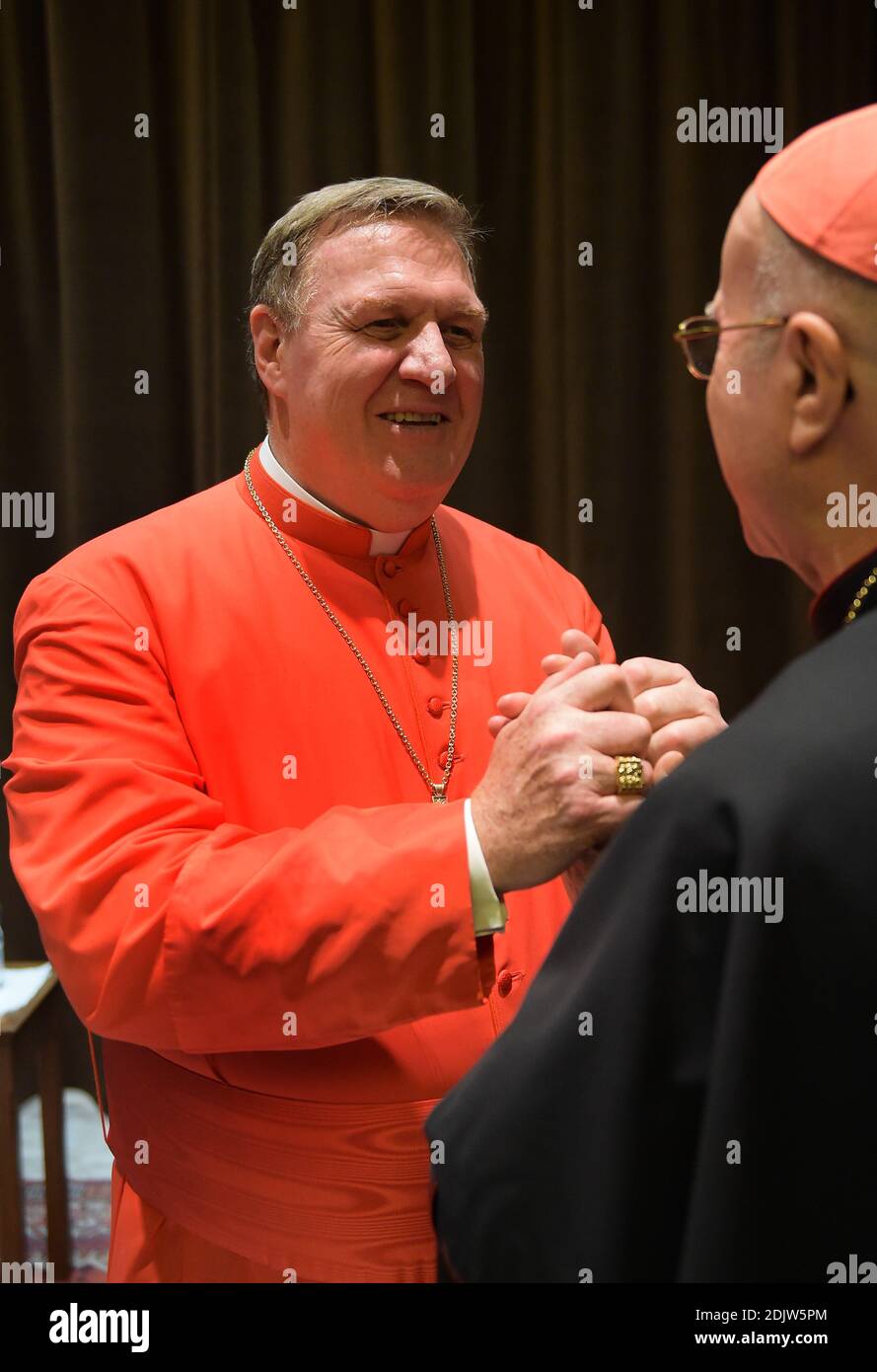 Le cardinal nouvellement élevé Joseph William TOBIN des États-Unis assiste à une visite de courtoisie à la suite d'un consistoire le 19 novembre 2016 à la salle d'audience Paul VI au Vatican. Le pape François a créé 17 nouveaux cardinaux du monde entier. Photo par Eric Vandeville/ABACAPRESS.COM Banque D'Images Le cardinal nouvellement élevé Joseph William TOBIN des États-Unis assiste à une visite de courtoisie à la suite d'un consistoire le 19 novembre 2016 à la salle d'audience Paul VI au Vatican. Le pape François a créé 17 nouveaux cardinaux du monde entier. Photo par Eric Vandeville/ABACAPRESS.COM Banque D'Images