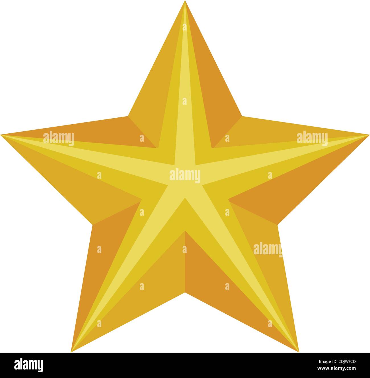 joyeux noël étoile dorée avec cinq illustrations vectorielles pointues conception Illustration de Vecteur