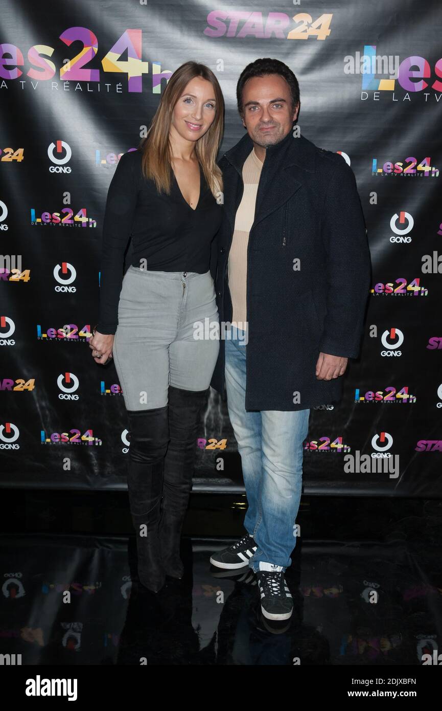 Laurent Amar et Maryon assistent à la conférence de presse des 'les 24h de la TV Realite' avec Gong et Star24, qui s'est tenue à Paris, France, le 5 décembre 2016. Photo de Nicolas Genin/ABACAPRESS.COM Banque D'Images