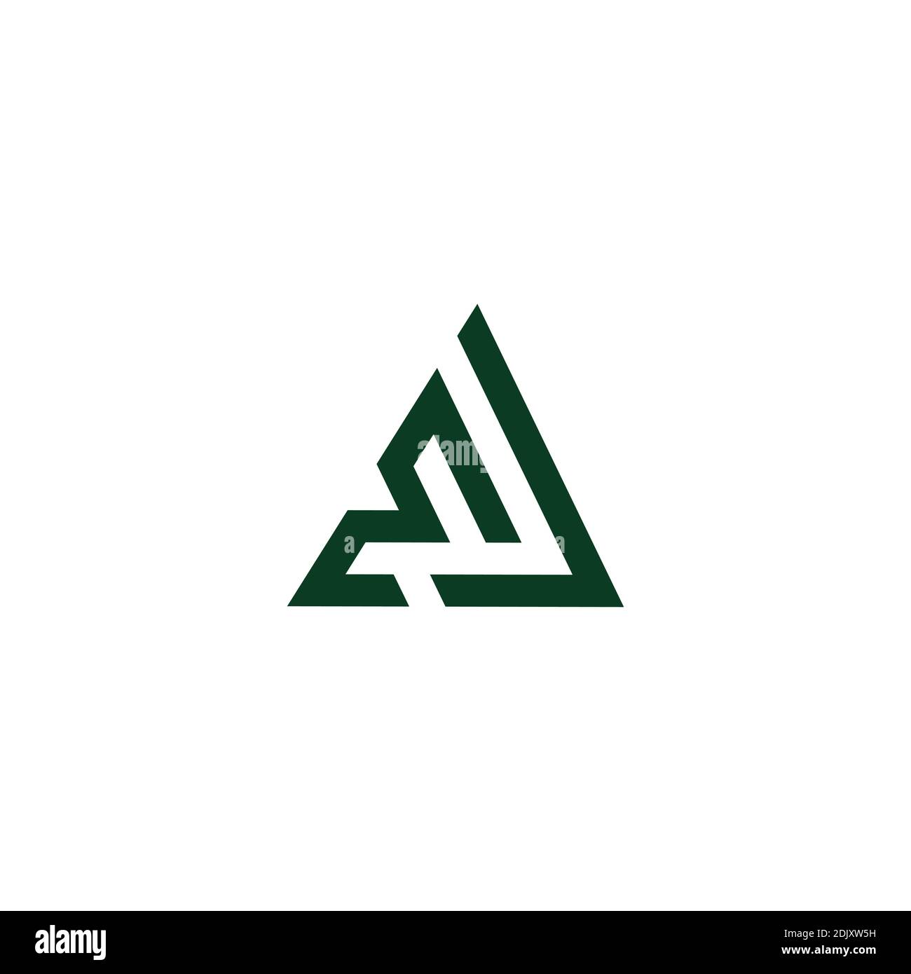 abstract letter ml triangle geometric line logo vector Illustration de Vecteur