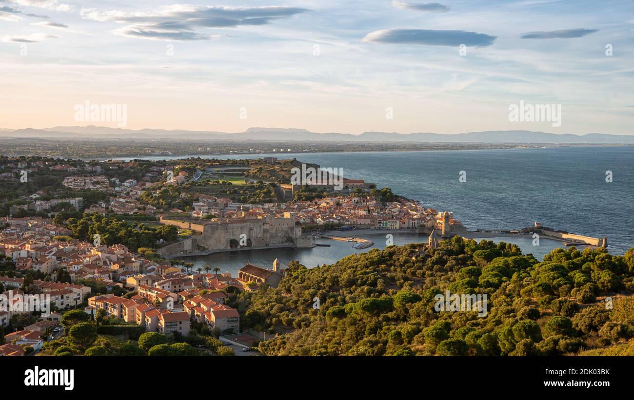Vue de Collioure Banque D'Images