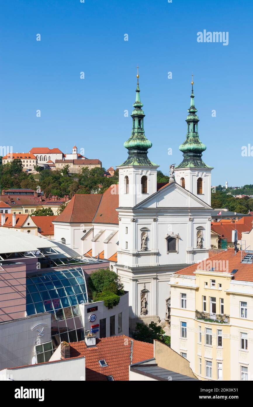 Brno (Brünn), château de Spilberk, église St Michael, vieille ville de la vieille ville, Jihomoravsky, Südmähren, Moravie du Sud, Tchèque Banque D'Images