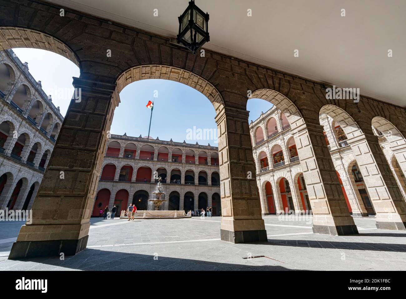 Mexico, 17 FÉVRIER 2017 - vue sur le palais national historique Banque D'Images