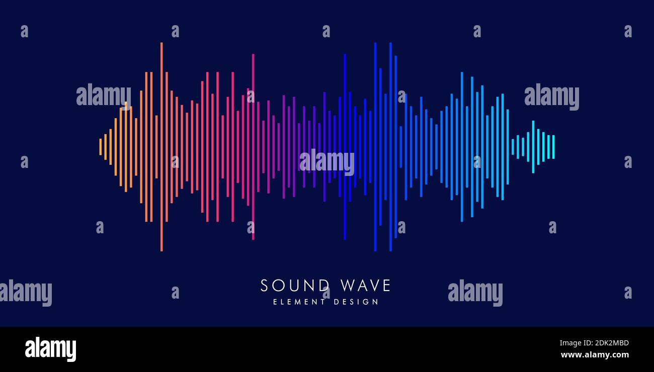 Égaliseur d'ondes sonores moderne. Illustration vectorielle sur fond sombre Illustration de Vecteur