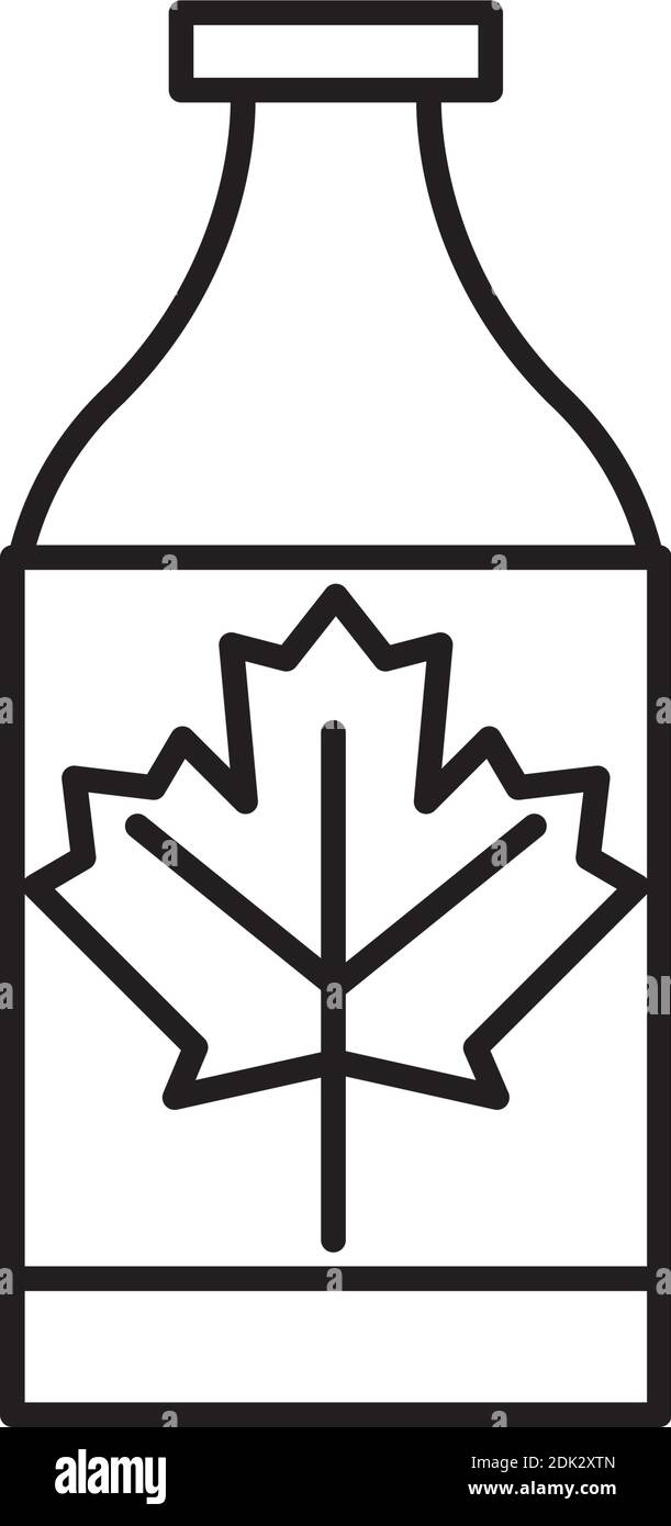 motif vectoriel de style icône en forme de bouteille de miel d'érable doux Illustration de Vecteur