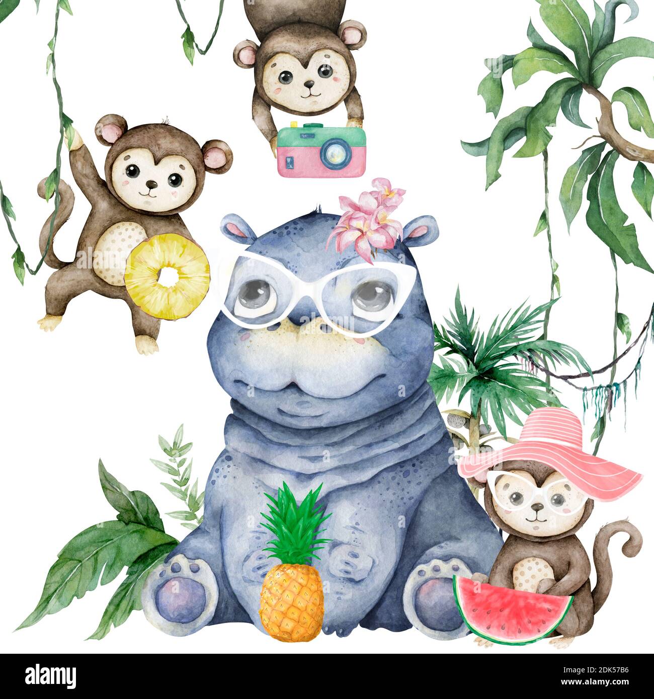 Mignon Bebe Hippo Avec Singe Dessine A La Main Adorable Aquarelle Africaine Illustration Des Animaux Sur Fond Blanc Photo Stock Alamy Mignon Bebe Hippo Avec Singe Dessine A La Main Adorable Aquarelle Africaine Illustration Des Animaux Sur Fond Blanc Photo Stock Alamy