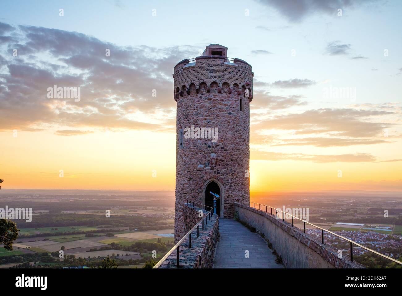 Allemagne, Hesse, ville de Bensheim. Ruines du château d'Auerbach Banque D'Images