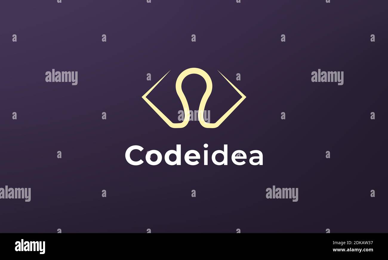 logo de code de puissance simple et moderne Illustration de Vecteur