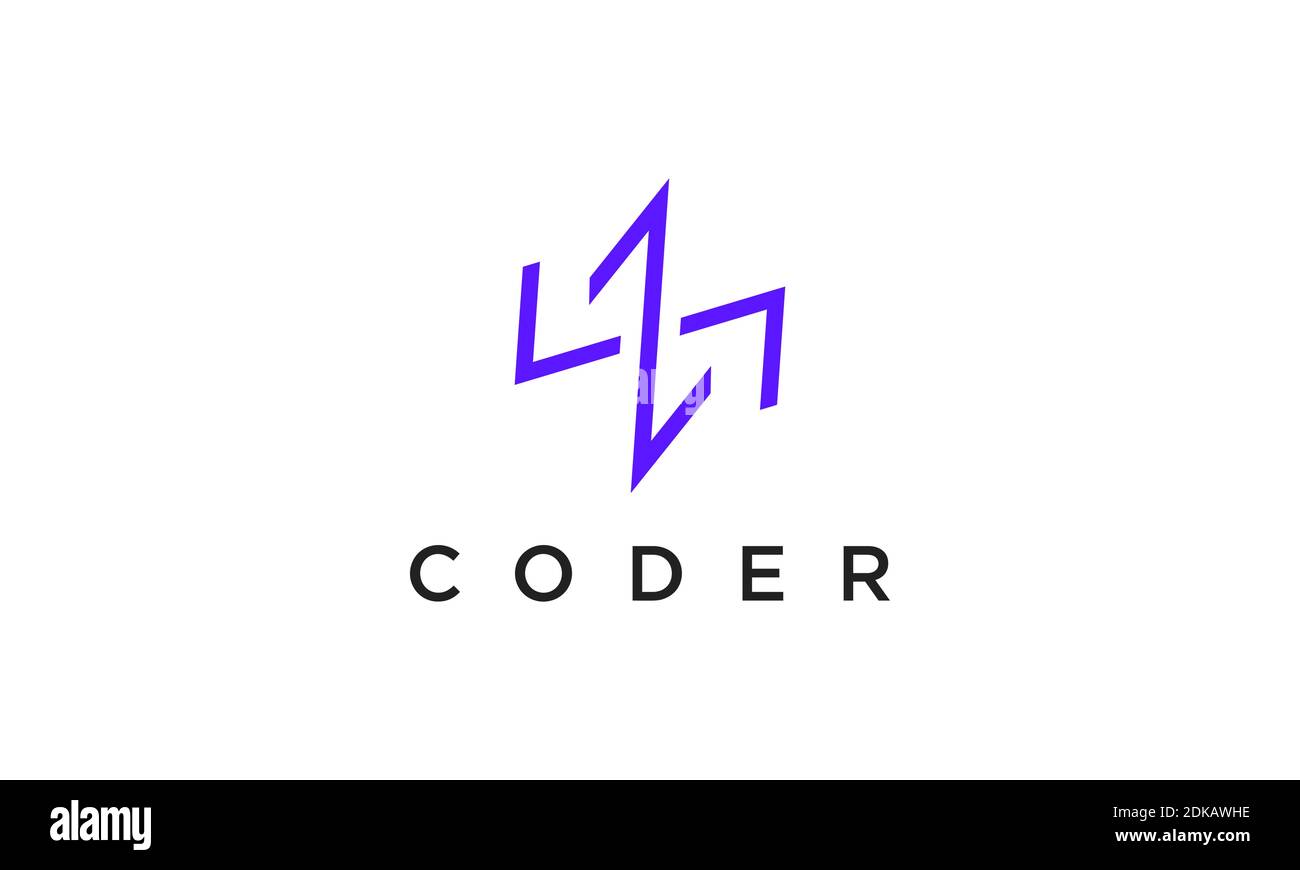 logo de la technologie de code de programmation dans un style simple et moderne Illustration de Vecteur