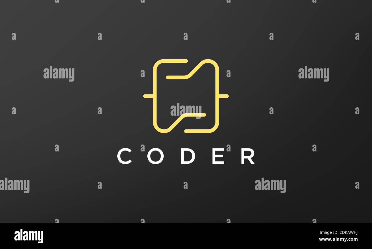 logo de la technologie de code de programmation dans un style simple et moderne Illustration de Vecteur