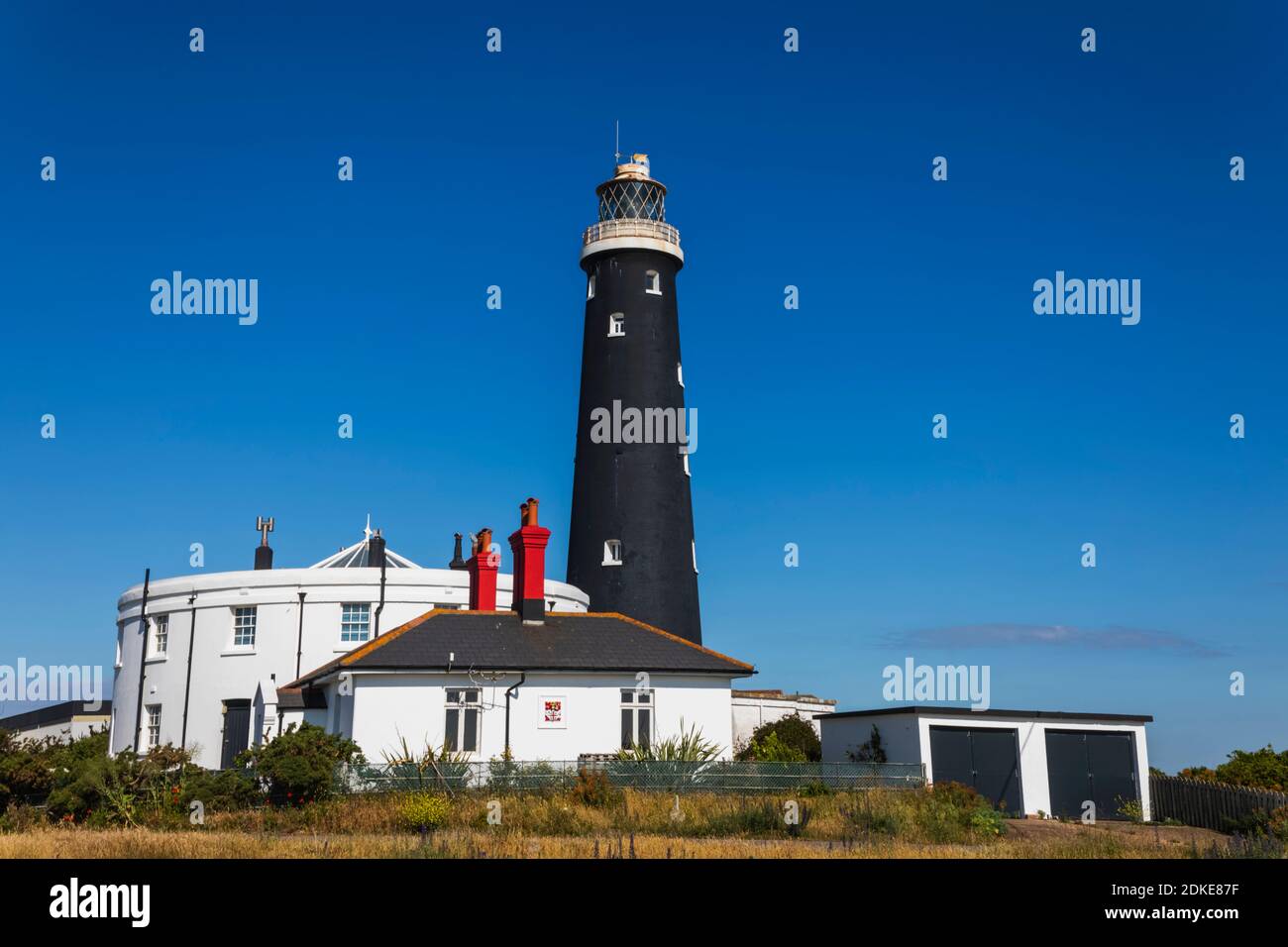 L'Angleterre, Kent, Dungeness, Le vieux phare Banque D'Images