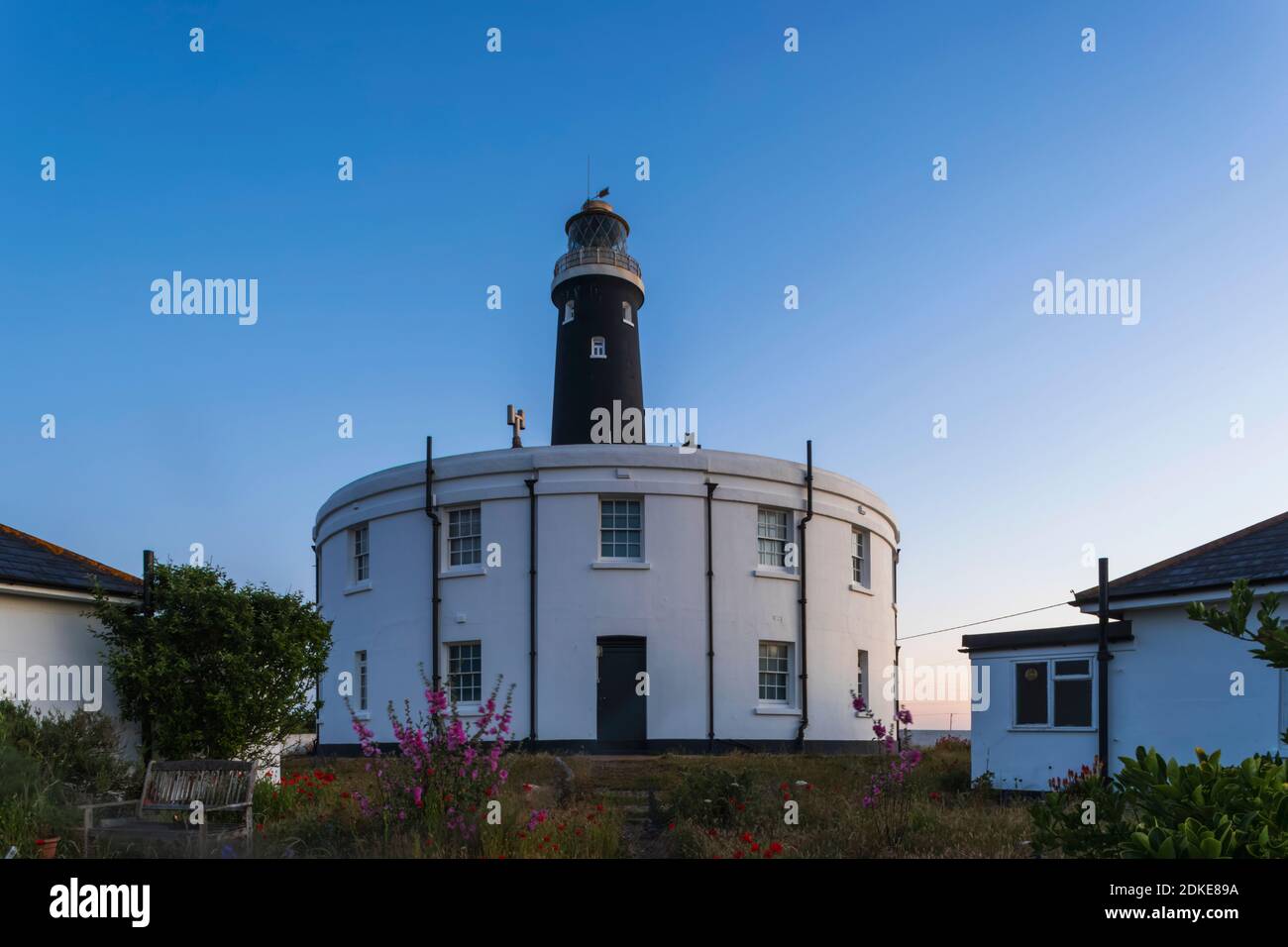 L'Angleterre, Kent, Dungeness, Le vieux phare Banque D'Images