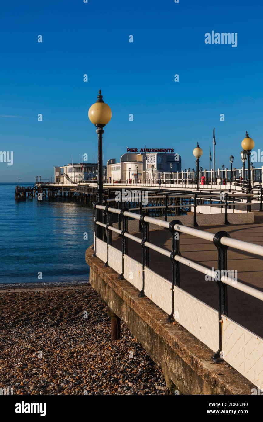 L'Angleterre, West Sussex, Worthing, Jetée de Worthing Banque D'Images