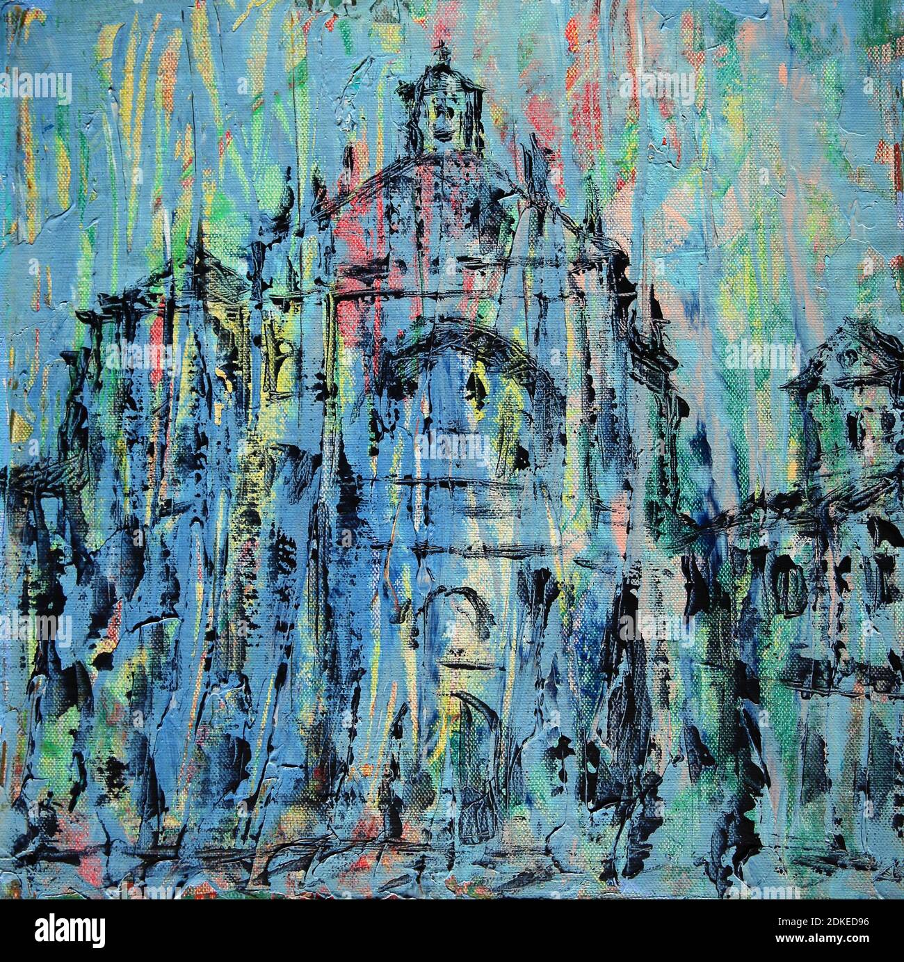 Peinture artistique du Convento de San Esteban à Salamanque, Espagne Banque D'Images