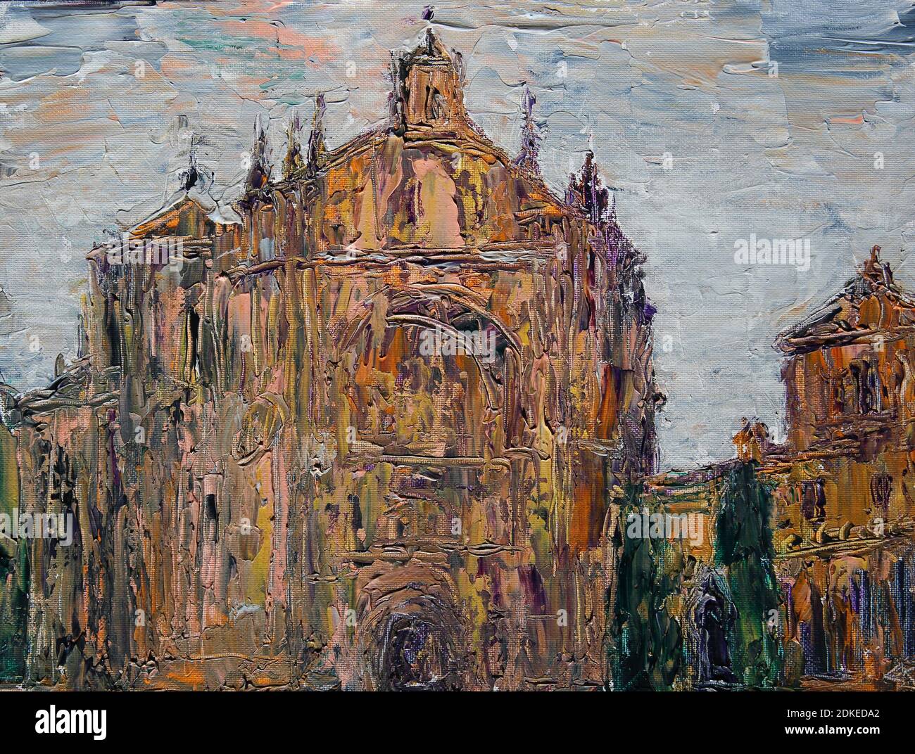 Peinture artistique du Convento de San Esteban à Salamanque, Espagne Banque D'Images