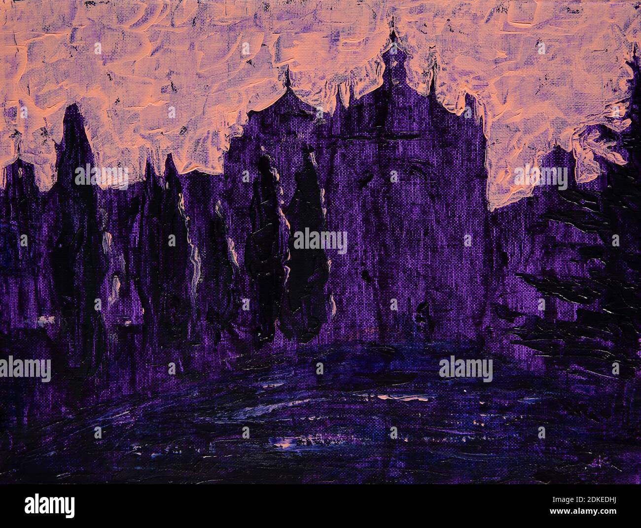 Peinture artistique du Convento de San Esteban à Salamanque, Espagne Banque D'Images