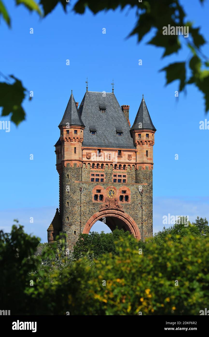 Le pont de Nibelungen est une vue de Worms Banque D'Images