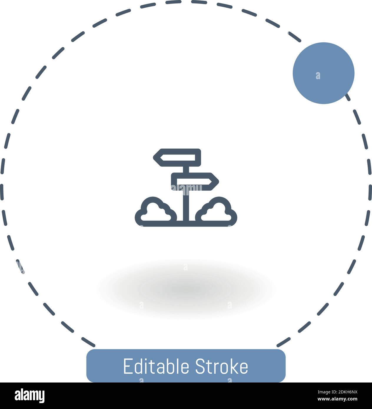 road signs vector icon editable stroke outline icons for web and mobile Illustration de Vecteur