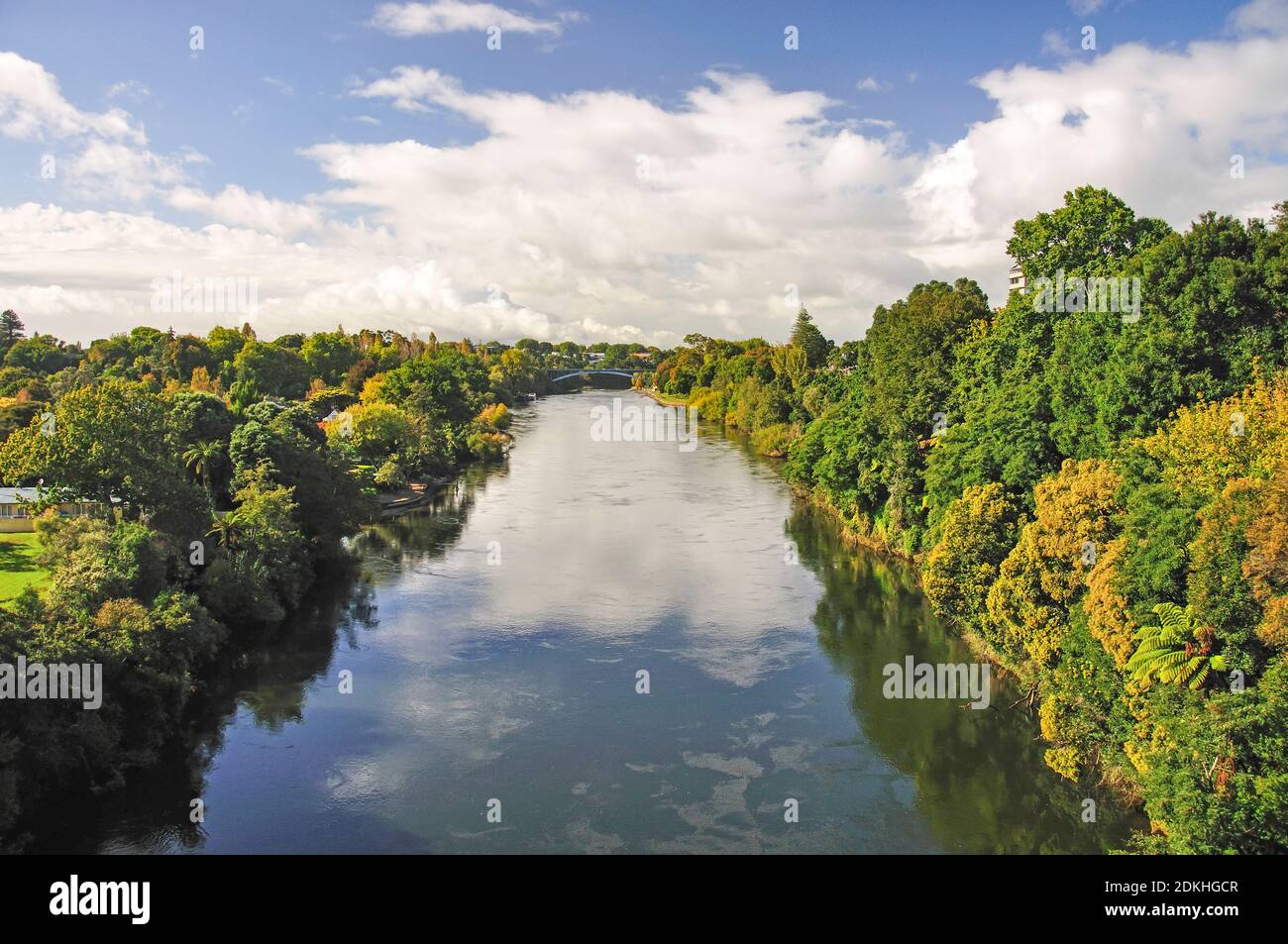 En automne, la rivière Hamilton Hamilton, de la région de Waikato, Nouvelle-Zélande, île du Nord Banque D'Images