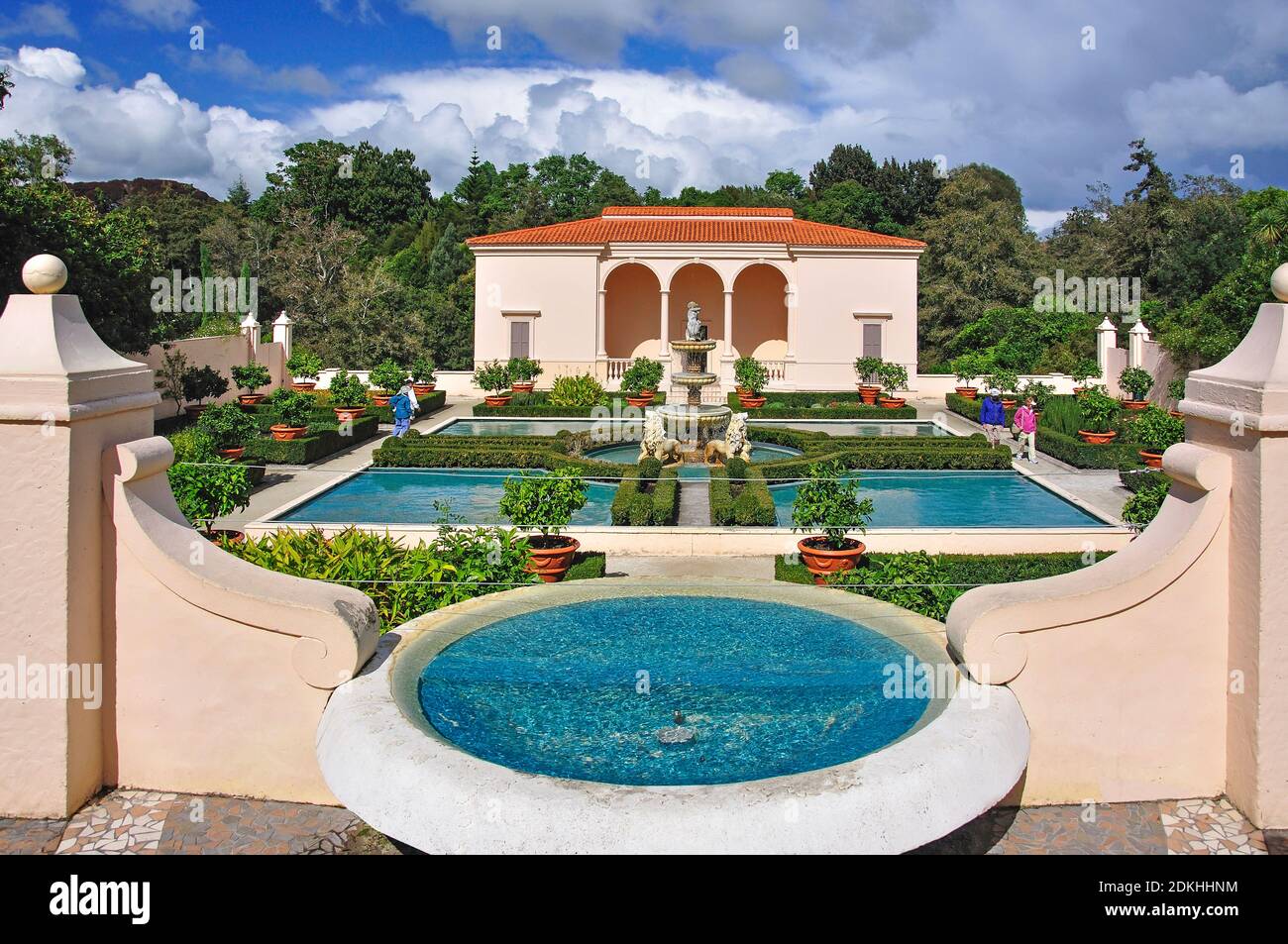 Jardin de la Renaissance italienne, jardins de Hamilton, Hamilton, de la région de Waikato, Nouvelle-Zélande, île du Nord Banque D'Images