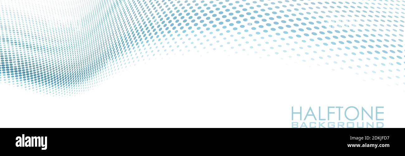 Abstrait pointillé surface bleue ondulée sur fond blanc. Graphiques vectoriels simples Illustration de Vecteur