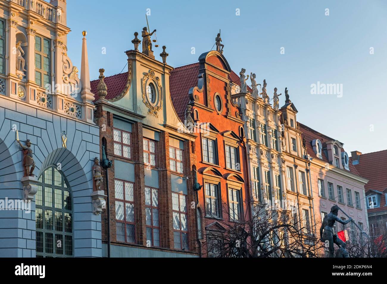 Dlugi Targ Long Market street Gdańsk Pologne Banque D'Images