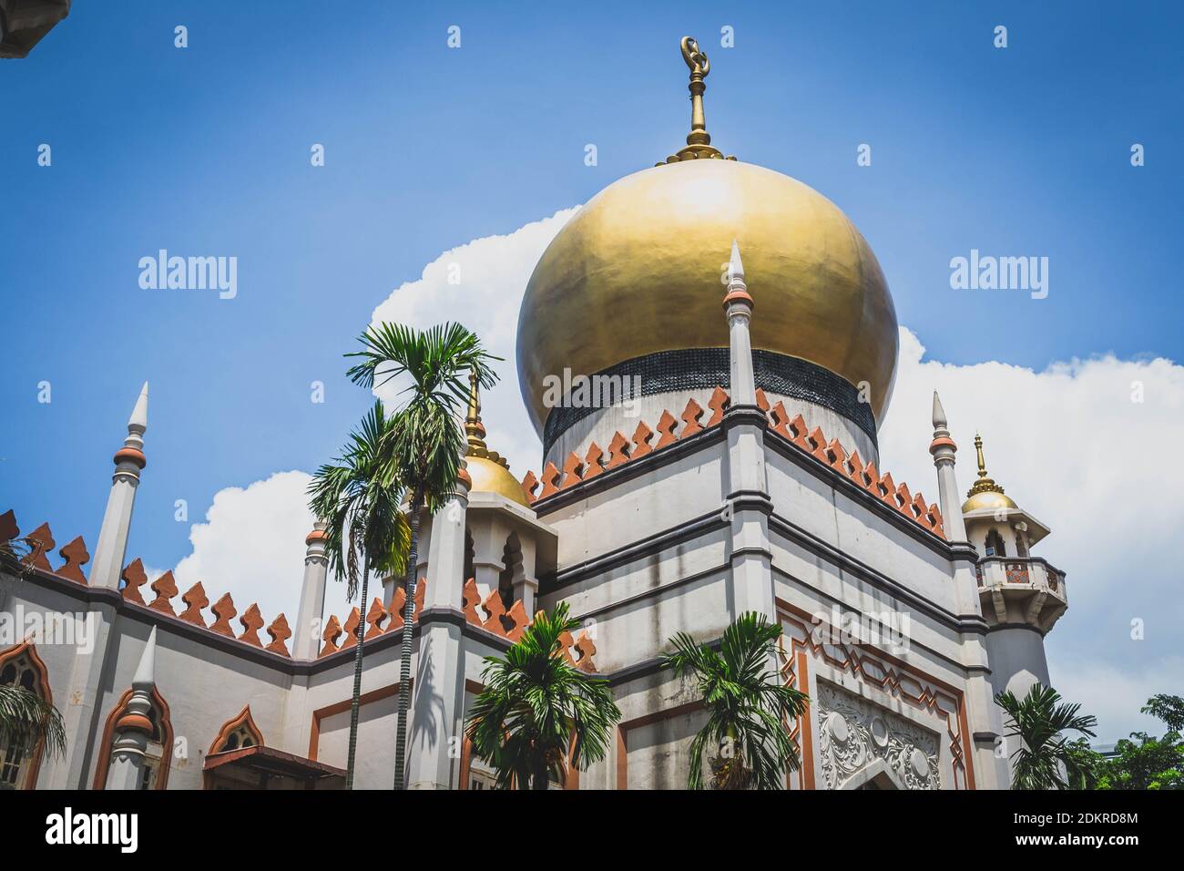 Mosquée Sultan ou Sultan Masjid dans le quartier arabe de Kampong Glam à Singapour Banque D'Images