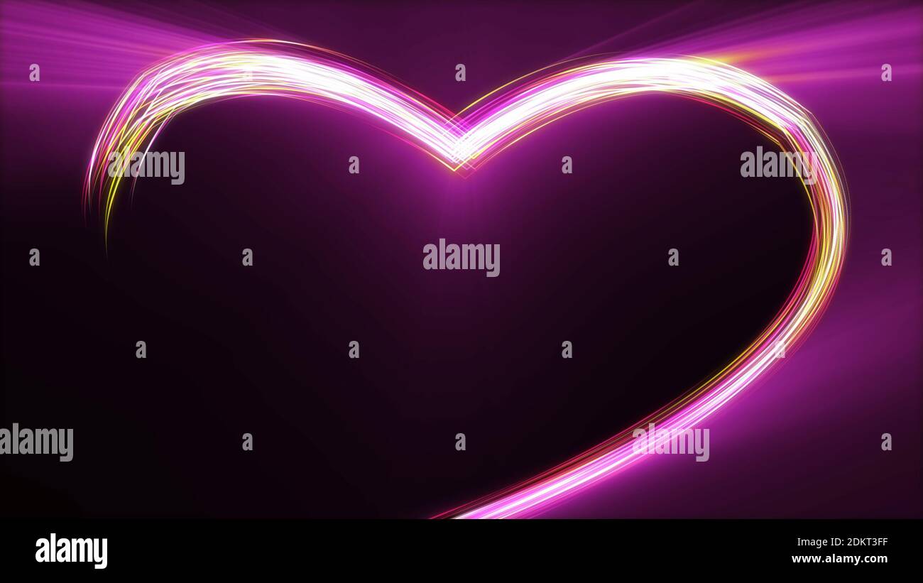 Coeur coloré avec belle lumière brillante, signe et symbole de l'amour, montrer votre amour pour la Saint-Valentin, mariage, anniversaire, ou toute vacances. Amour résumé. Banque D'Images
