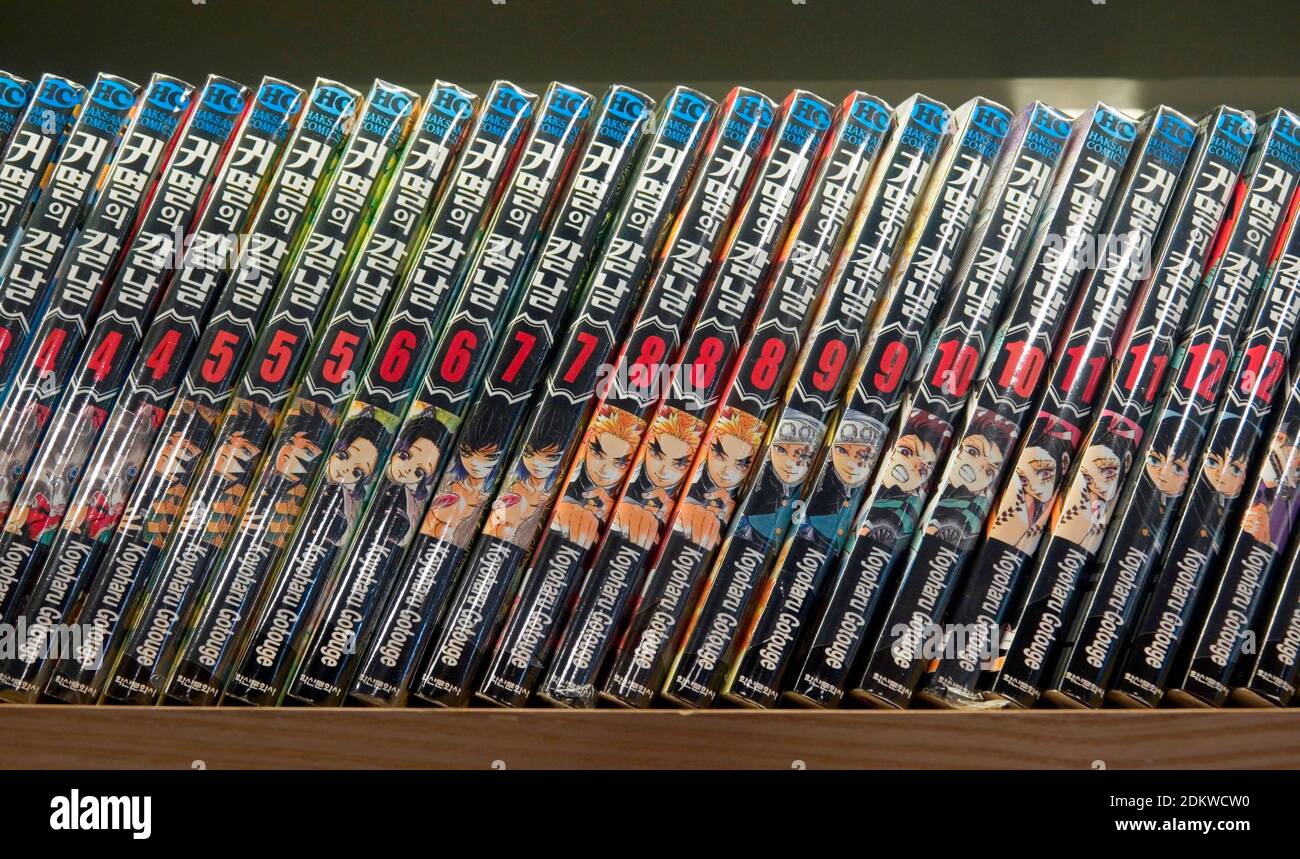 Traduction Coreenne De La Serie Manga Demon Slayer 14 Decembre Des Copies De La Traduction Coreenne De La Serie Manga Demon Slayer Japonaise Sont Exposees Dans Une Librairie A Seoul Traduction Coreenne De La Serie Manga Demon Slayer 14 Decembre Des Copies De La Traduction Coreenne De La Serie Manga Demon Slayer Japonaise Sont Exposees Dans Une Librairie A Seoul