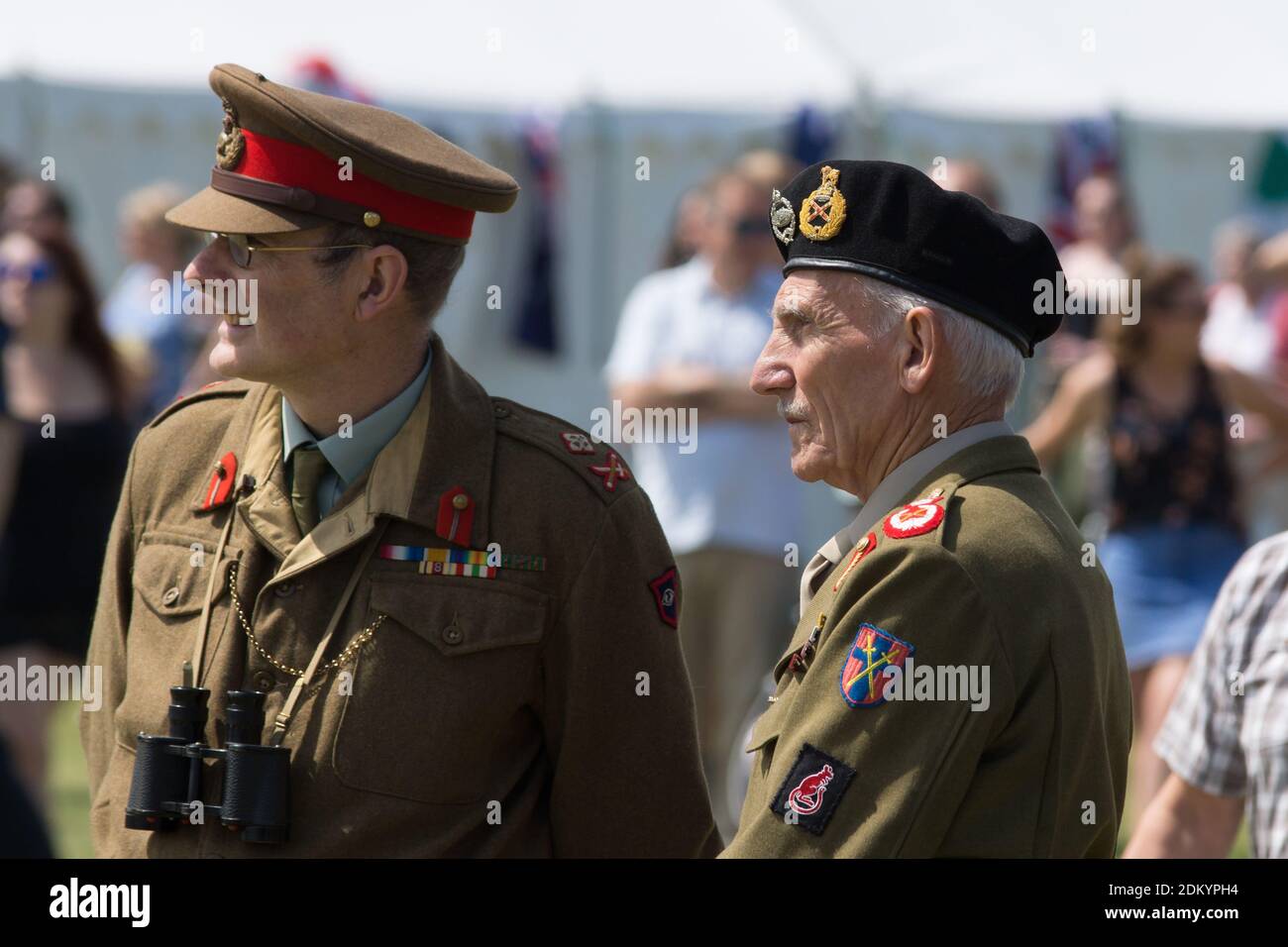 Réacteur habillé comme le maréchal britannique de la guerre mondiale deux Bernard Law Montgomery à un spectacle aérien à Cosford Banque D'Images