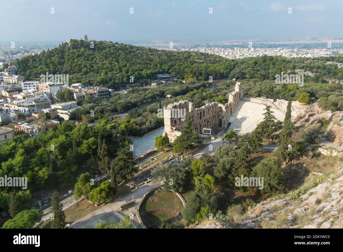 Grèce : Acropole d'Athènes et Aegine Banque D'Images