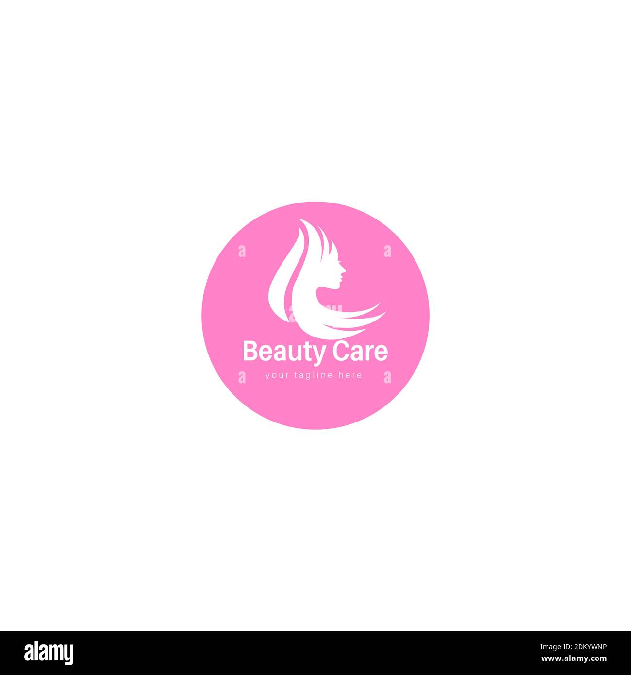 Beau logo de soins de beauté. Illustration de Vecteur