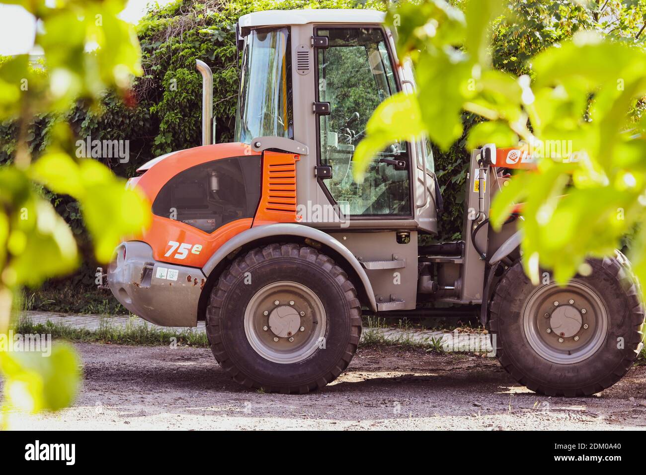 BERLIN, ALLEMAGNE - 28 mai 2020 : détail d'une pelle hydraulique, chantier de construction Banque D'Images
